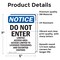 Signmission Do Not Enter Limited Access Area OSHA Notice Sign, Vinyl Decal, 5in W x 7in L, 2PK OS-2PACK-NS-D-57-V-11193 - alternate 3